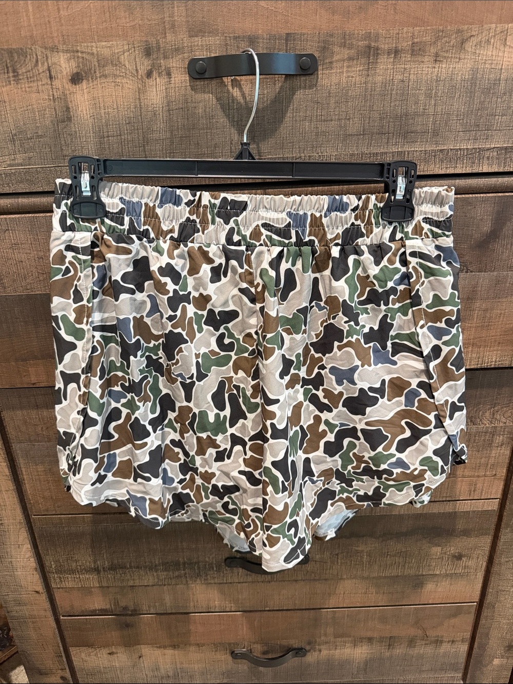 Women's Camouflage Athletic Shorts with Elastic Waist